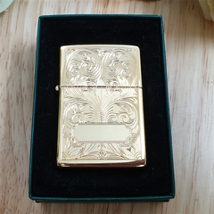 Zippo Cổ Mạ Vàng 1992 Hoa Văn C225