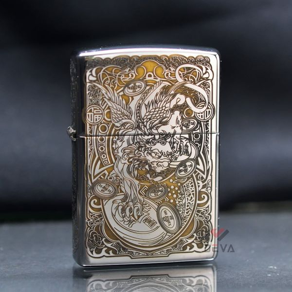 Zippo Khắc CNC Họa Tiết Kỳ Lân ZK119