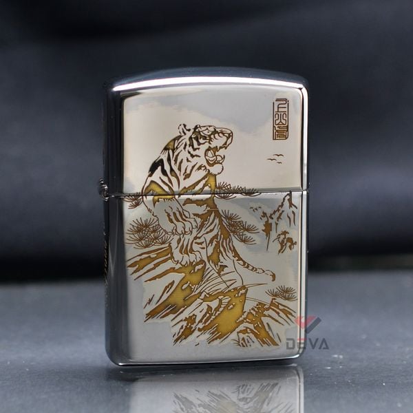 Zippo Khắc CNC Hình Hổ Núi ZK123