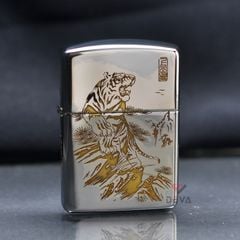 Zippo Khắc CNC Hình Hổ Núi ZK123