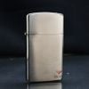 Zippo Slim Vân Trơn Xước Màu Bạc Z154