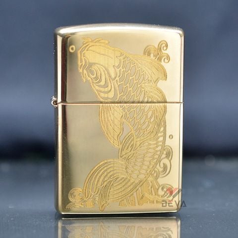 Bật lửa Zippo khắc CNC cá chép Z167