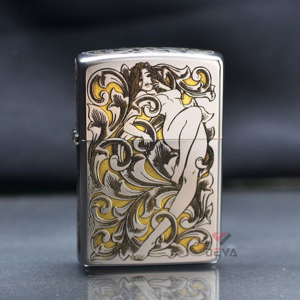 Zippo Khắc CNC Hình Cô Gái Khỏa Thân ZK127