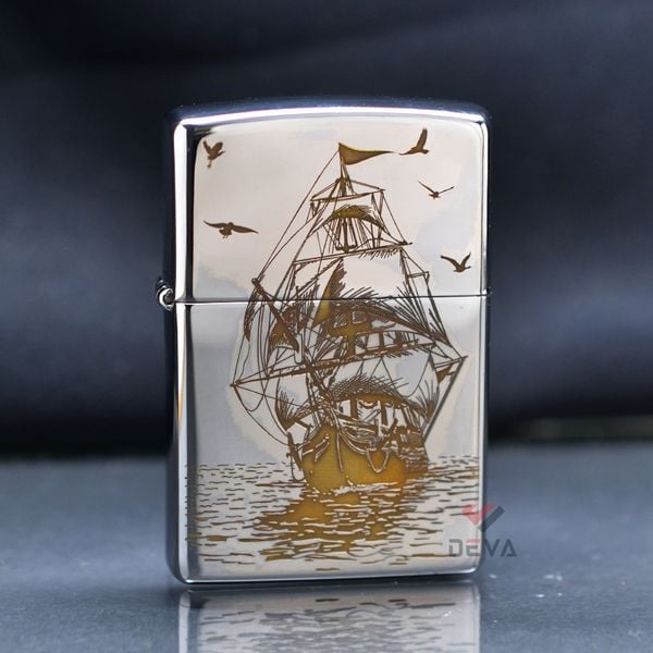 Zippo Khắc CNC Chủ Đề Thuyền Buồm ZK126
