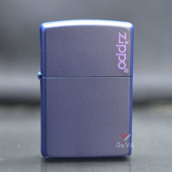 Zippo Sơn Matte Xanh Tím Than In Logo Zippo ZT10