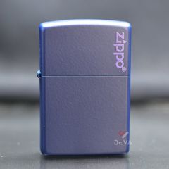 Zippo Sơn Matte Xanh Tím Than In Logo Zippo ZT10