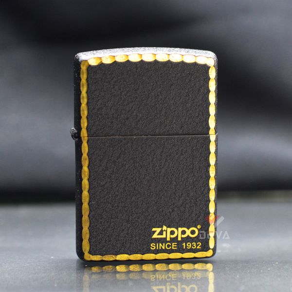 Zippo Đen Nhám Viền Gõ Búa ZK135
