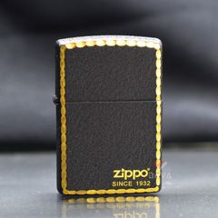 Zippo Đen Nhám Viền Gõ Búa ZK135