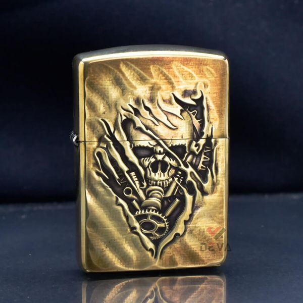 Zippo Armor Chủ Đề Đầu Lâu 3D Skull Clock ZD33