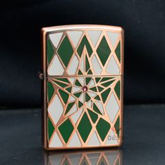 Zippo Tạo Hình Hoa Văn Ngôi Sao Sơn Màu ZN265