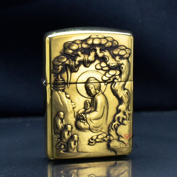 Zippo Armor Khắc Hình Đức Phật Truyền Đạo Dưới Cây Bồ Đề ZD41