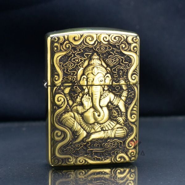 Zippo Armor Khắc Vị Thần Ganesha Của Ấn Độ Giáo ZD42