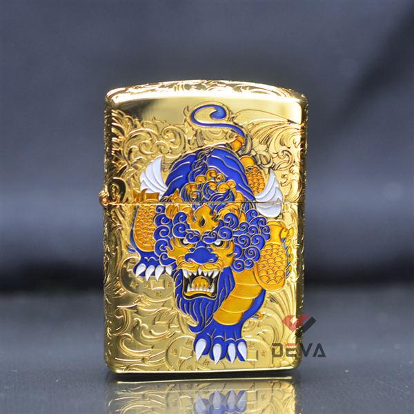 Zippo Armor khắc 5 mặt Kỳ Lân ZN301
