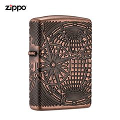 Zippo Armor Luxury đồng cổ khắc chìm bản đồ Thế Giới Z361