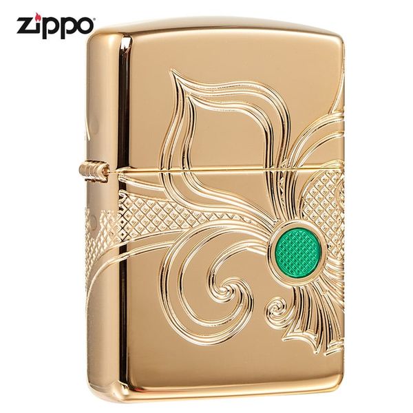 Zippo Armor Luxury chủ đề Hoa Bách Hợp Fleur-de-lis Z365