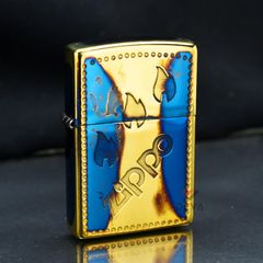 Zippo Đồng Cháy Khắc Chìm Logo Và Ngọn Lửa Zippo ZN314