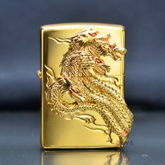 Zippo ốp Emblem rắn 8 đầu Yamata no Orochi ZN324