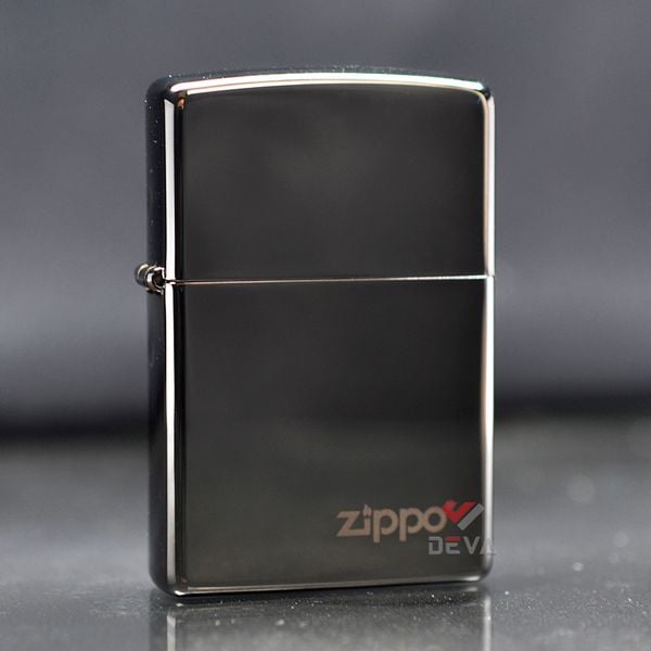 Zippo Mỹ chính hãng mạ Chrome đen bóng Black Ice ZT14