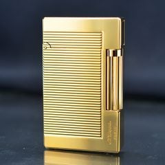 Bật lửa ST Dupont viền vàng vân kẻ ngang D219