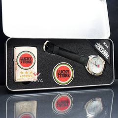 Set Zippo 1996  kèm đồng hồ Lucky Strike C17