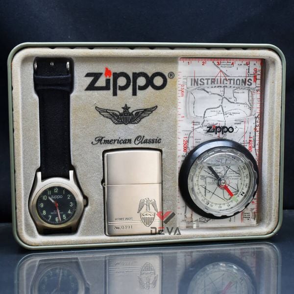 SET Zippo 2000 đồng hồ và la bàn quân đội C24