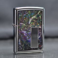Zippo Mỹ chính hãng đen bóng hoa văn Colorful Venetian Z387