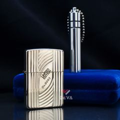 Bật Lửa Zippo 1996 Mạ Bạc – Silver Plated – Đời XII La Mã – Bản Full Box Quý Tộc C46