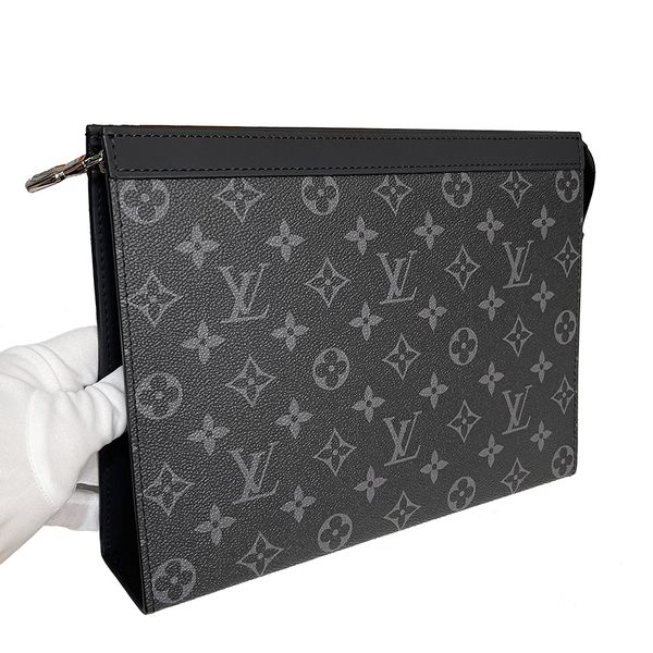 Ví cầm tay nam ô vuông đen LV403