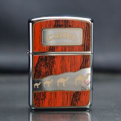 Zippo Armor xuất Nhật Ốp Gỗ Chủ Đề Camel Bản Giới Hạn ZN348