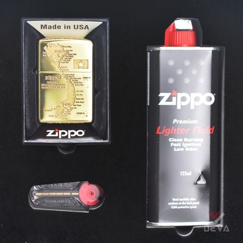 Set Zippo Khắc CNC Chủ Đề Bản Đồ Việt Nam ZK164