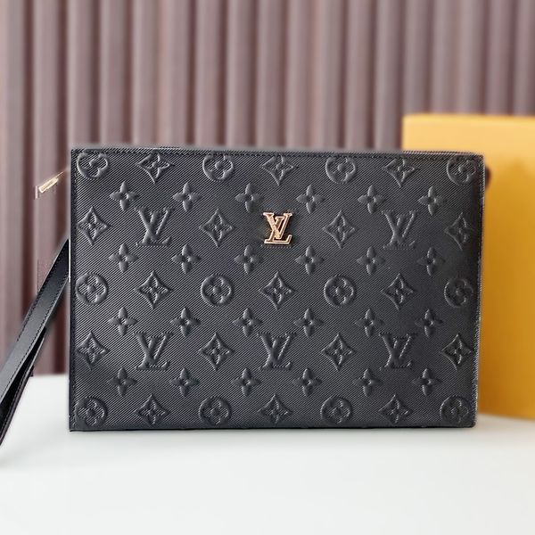 Vi da bò cao cấp hoa văn nổi LV1106