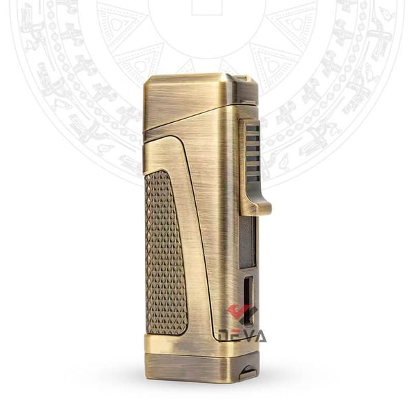 Bật lửa chính hãng Lubinski khò 3 tia kèm đục và kệ Cigar YJA 10019