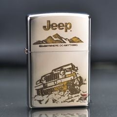 Zippo Khắc CNC 2 Mặt Chủ Đề Xe Jeep Huyền Thoại ZK169