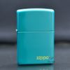 Zippo Sơn Màu Ngọc Lam In Logo Zippo Flat Turquoise ZT18