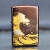 Zippo Sơn Mài Chủ Đề Bức Tranh Sóng Lừng Ở Kanagawa ZN367
