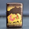 Zippo Sơn Mài In Chủ Đề Trâu Vàng ZN368