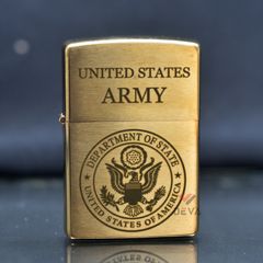 Zippo Vàng Khắc CNC Logo Bộ Ngoại Giao Hoa Kỳ ZK170