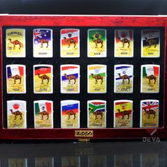 Set Zippo 18 Chiếc Sơn Chủ Đề Camel Các Quốc Gia ZN372