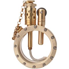 Bật lửa thủ công Đồng nguyên khối bình xăng trong suốt TC09