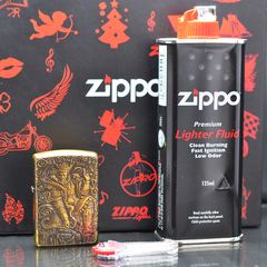 Set Zippo Armor Khắc Nổi Vị Thần Cổ Đại ZD70