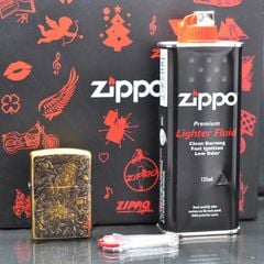Set Zippo Armor Khắc Nổi 3D Thần vs Rồng ZD71