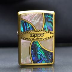 Zippo Vòng Xoáy Khảm Trai ZN381