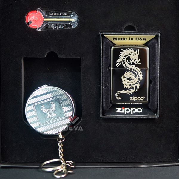 Set Zippo Series Black Ice Khắc Laser Các Chủ Đề ZK171