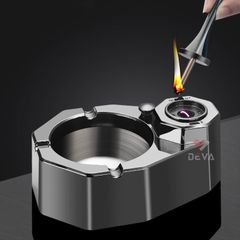 Bật lửa diêm xăng Honest kèm gạt tàn 3 điếu BCG006