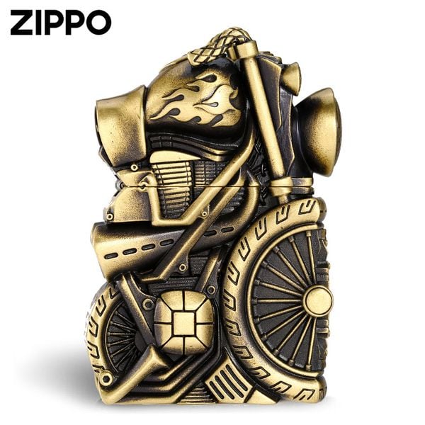 Set Zippo Chủ Đề Xe Máy Cổ Vintage  Motorcycle Free ZN384
