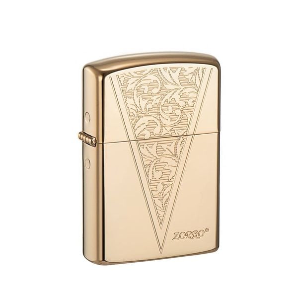 Bật lửa chính hãng Zorro chữ V khắc hoa văn Z92097
