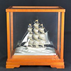 Mô Hình Bạc Trang Trí Thuyền 3 Cột Buồm MHB03