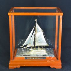 Mô Hình Bạc Trang Trí Thuyền 1 Cột Buồm MHB04