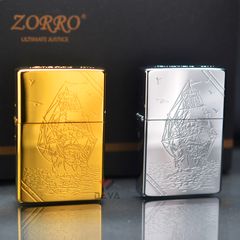 Bật lửa Zorro xăng đá chặt góc khắc thuyền buồm ZXL-007