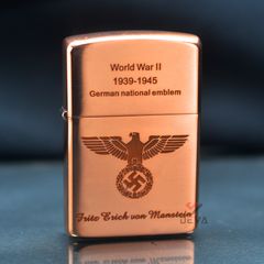 Bật lửa Zorro đồng đỏ khắc biểu tượng Thế Chiến II Đức Z9749